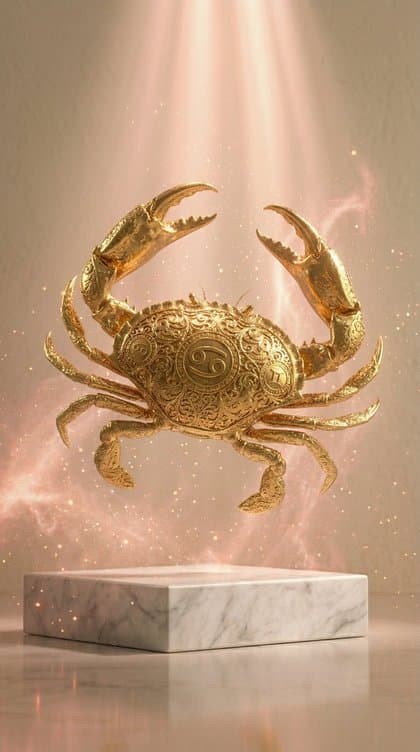 Escultura dorada de Cáncer