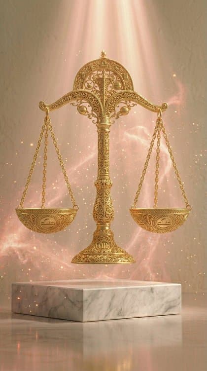 Escultura dorada de Libra
